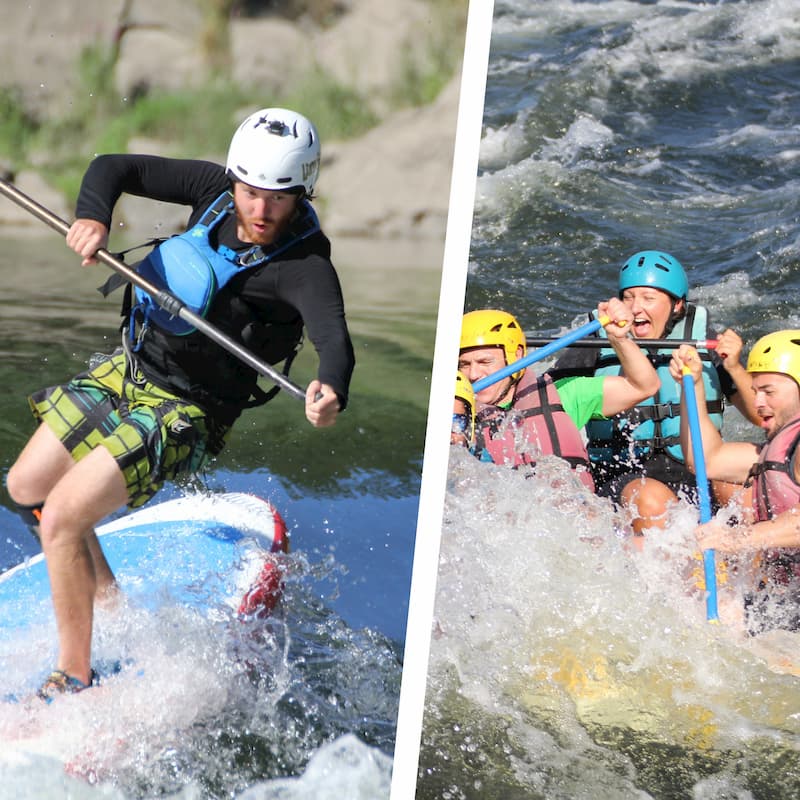 Packs de aventuras en Galicia SUP Y RAFTING